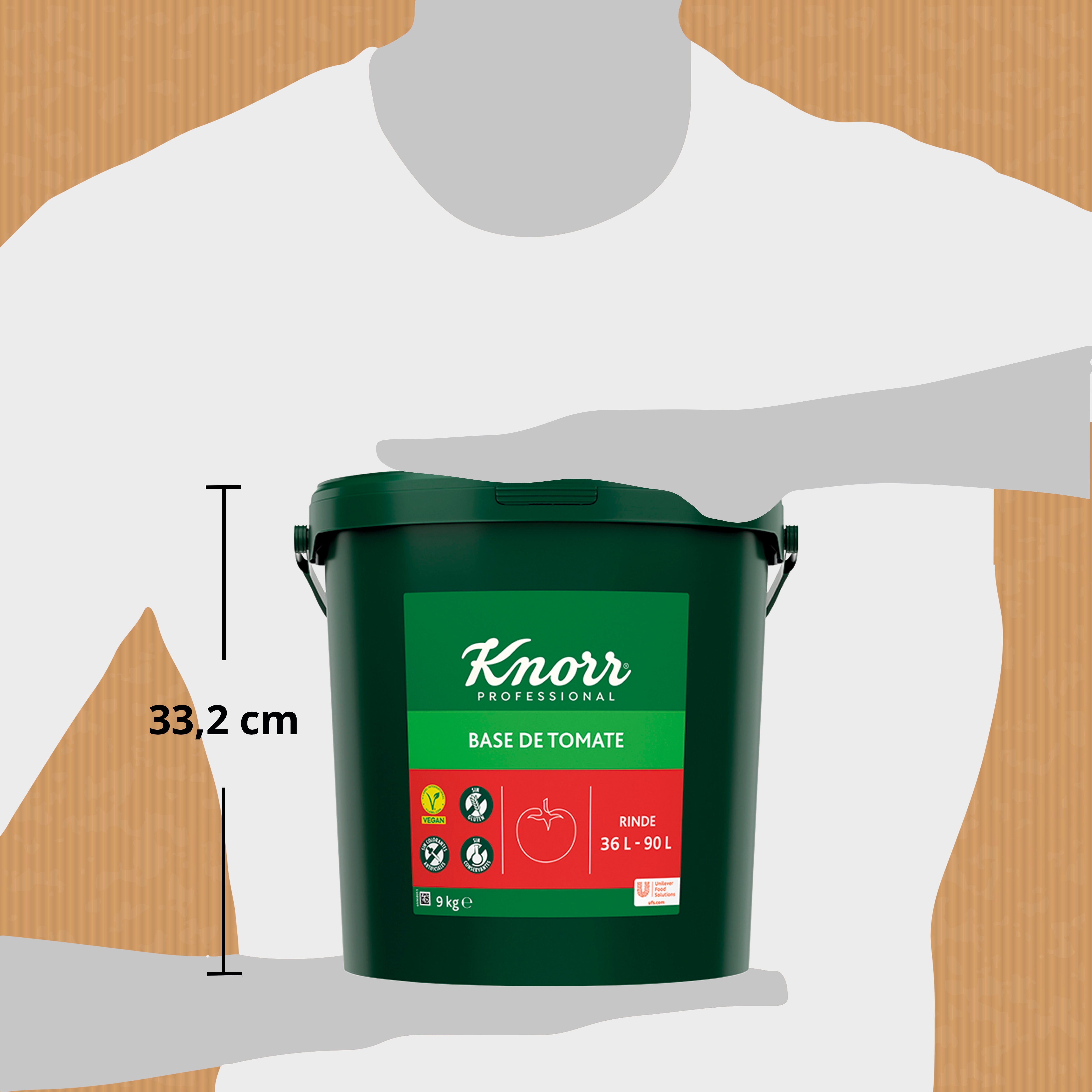 Knorr Base de Tomate cubo 9kg - Base de Tomate Knorr, sabor natural y resultados consistentes todo el año. Lista en 5 minutos.